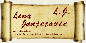 Lena Janjetović vizit kartica